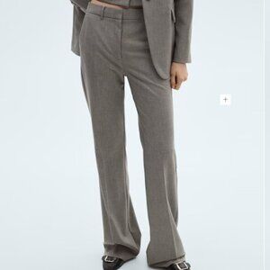 MNG by Mango Women’s Gray Dress Pants Size 6 Slim Trouser